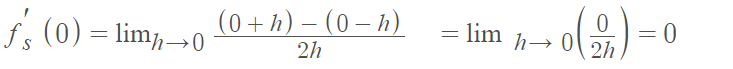 symmetric derivative example