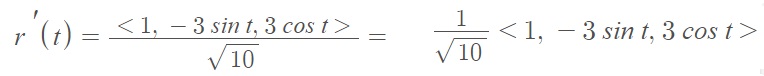 unit tangent vector solution