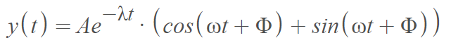 general equation damped sine wave