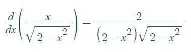 Equation for a Tangent Line of a Bullet Nose Curve - Find the derivative of the equation from Step 1