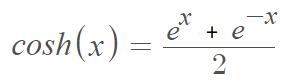 hyperbolic cosine function formula