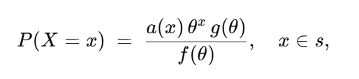 power series distribution with normalizing constant