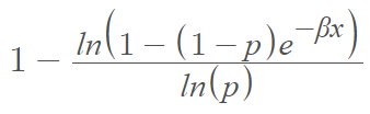 exponential-logarithm cdf