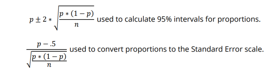 standard error formula hypothesis test