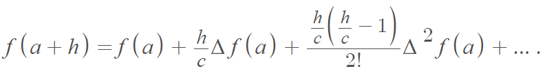 Gregory–Newton Interpolation Formula