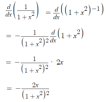 derivative for witch of agnesi