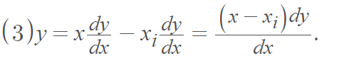 equation for the tangent line