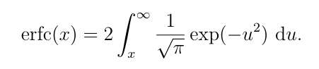 complementary error function