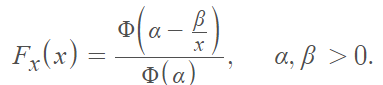 Alpha Distribution - Johnson's description of the cumulative distribution function (CDF)