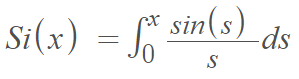 sine integral function