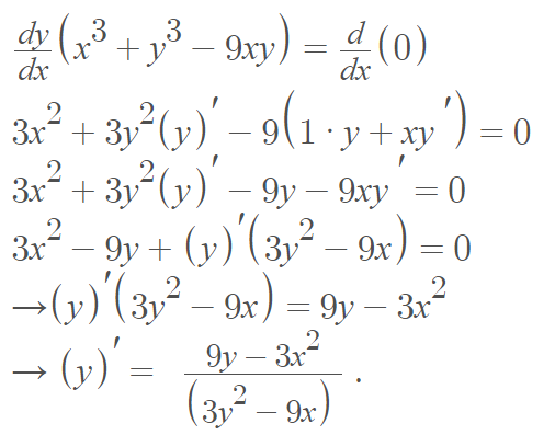 derivative with respect to x