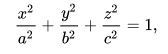 equation of an ellipsoid