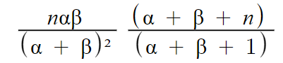 beta binomial variance formula