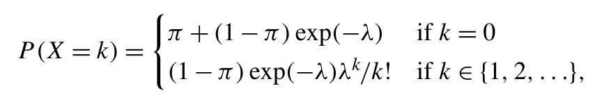 zero-inflated poisson distribution pmf