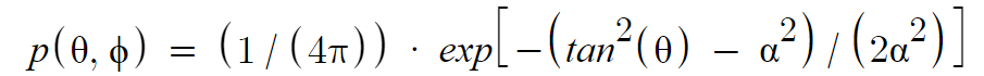 beckmann distribution parameterized formula