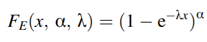 exponentiated exponential distribution cdf