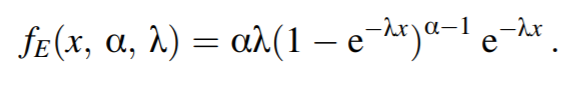 exponentiated exponential distribution pdf