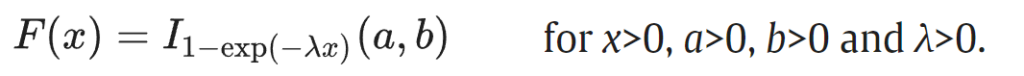 beta exponential distribution cdf