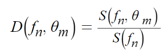 formula for relationship between directional distribution function and frequency direction spectrum