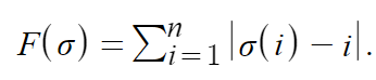 Spearman's footrule distance formula
