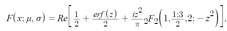 formula for the voigt distribution cdf