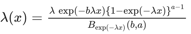 hazard rate for BE