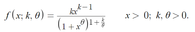 mielke distribution standard form