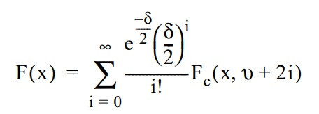 noncentral chi squared cdf