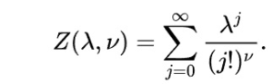 conway-maxwell-poisson distribution normalizing constant