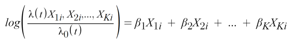 hazard ratio log formula