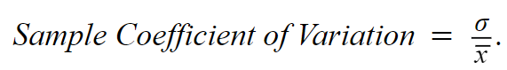 sample coefficient of variation formula