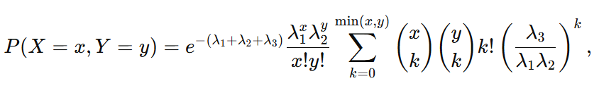 bivariate poisson distribution pmf