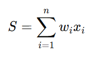 weighted sum formula